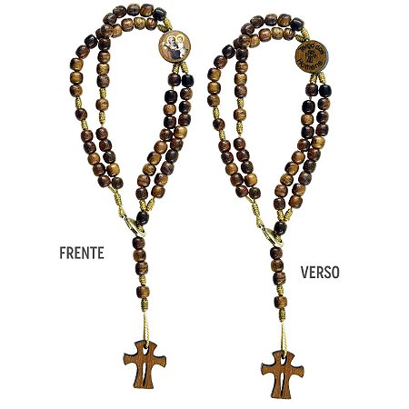 Pulseira Terço dos Homens Madeira