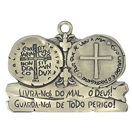 Sacramental Medalha das Duas Cruzes - Níquel