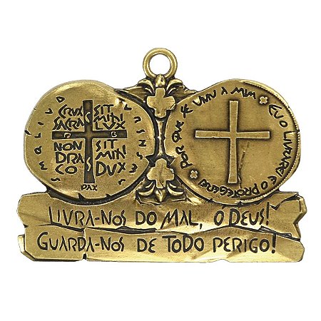 Sacramental Medalha das Duas Cruzes - Ouro Velho
