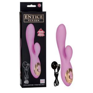 Entice Vivien - Vibrador Estimulador De Ponto G e Clitóris Recarregável, Em Silicone Com 7 Modos De Vibrações E Modo Aquecimento