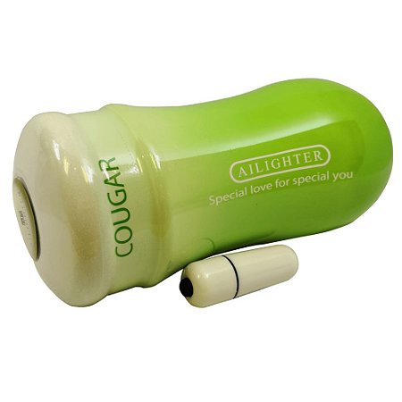Copo Masturbador Vibratório Cougar - Topo Toys