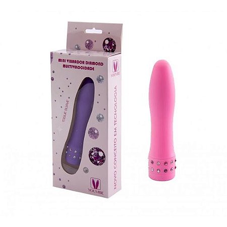 Vibrador Diamond Multivelocidade, Detalhes de Pedras em sua Base - VIPMIX