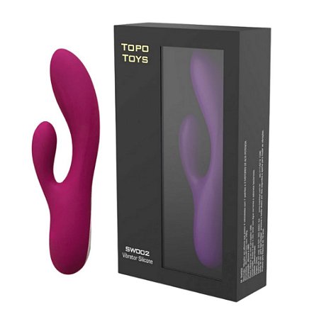 Vibrador com Estimulador Clitoriano - Topo Toys
