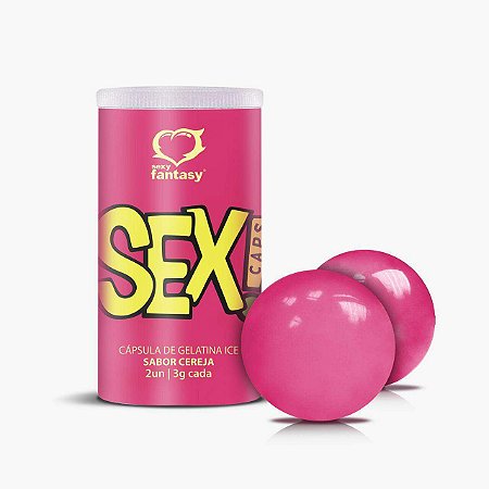 Sexy Fantasy Sex Caps - Bolinha Explosiva Beijável com 2 Unidades | Aroma: Cereja Ice