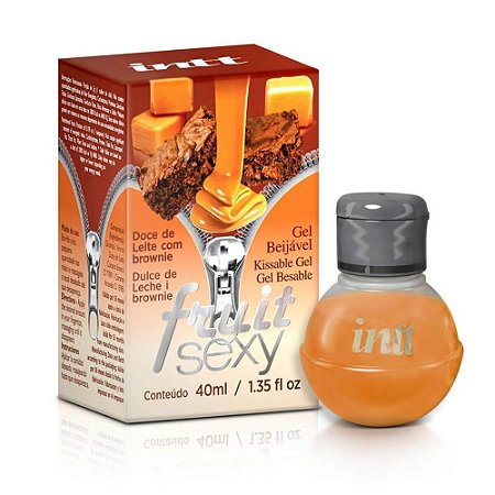 Intt fruit Sexy - Gel Beijável Corporal - 40ml | Sabor: Doce de Leite com Brownie