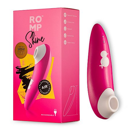 Estimulador Recarregável com 10 Modos de Sucção e Vibração Shine - Romp