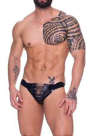 Jock Couro Sintético com Correntes Frontal