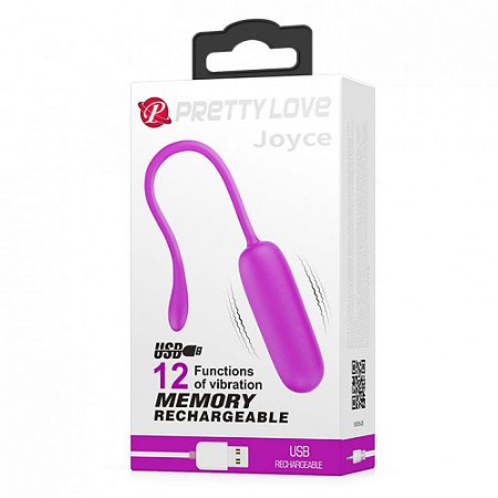 Cápsula Vibratória Recarregável com 12 Modos de Vibração - PRETTY LOVE JOYCE