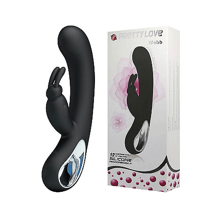Vibrador Recarregável com Alça Metalizada Ponto G e 12 Modos de Vibração – PRETTY LOVE WEBB