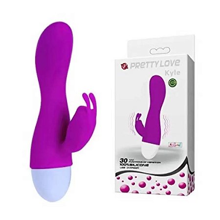 Vibrador Recarregável Ponto G com Estimulador Clitoriano e 30 Modos de Vibração – PRETTY LOVE KYLE