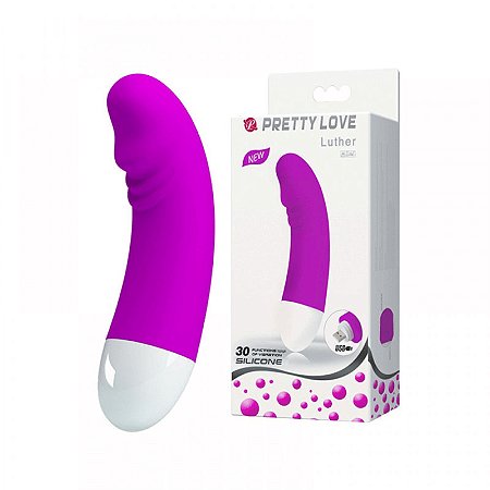 Vibrador Recarregável com Detalhe de Glande e 30 Modos de Vibração – PRETTY LOVE LUTHER