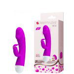 Vibrador Recarregável Ponto G com Estimuador Coelho e 30 Modos de Vibração – PRETTY LOVE WILL