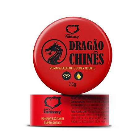 Pomada Excitante Unissex com Sensação de Aquecimento - Sexy Fantasy Dragão Chinês- 7,5g