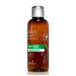 Óleo Corporal para Massagem Sensualidade - Feitiços Aromáticos - 120 ML | Aroma: Hot Menta