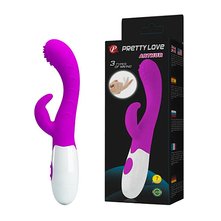 Pretty Love Arthur - VIBRADOR COM ESTIMULADOR CLITORIANO COM 7 MODOS DE VIBRAÇÃO