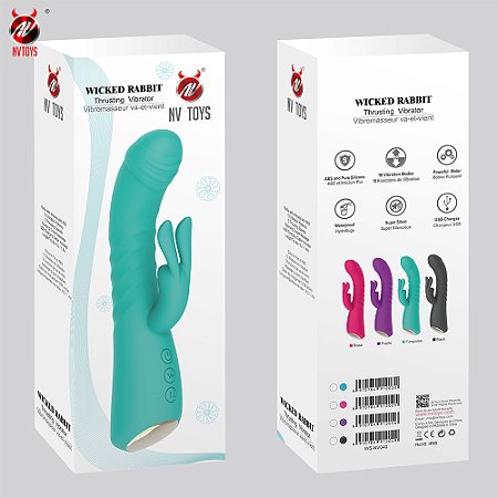 Wicked Rabbit - Nv Toys - Vibrador de Ponto G e Clitóris com Vai e Vem