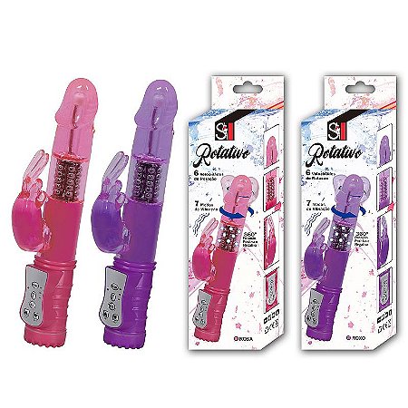 Vibrador Jack Rabbit Rotativo com Estimulador Coelho 8 Vibrações - SI