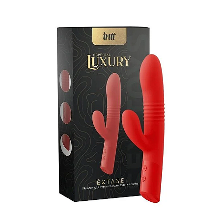 Vibrador Êxtase Vermelho - Vai e Vem - Intt Luxury