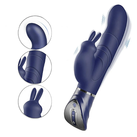 Vibrador Dupla Estimulação Rabbit Recarregável com 10 Vibros