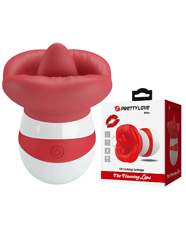 Vibrador Formato de Boca com Língua Estimuladora – PRETTY LOVE MINA