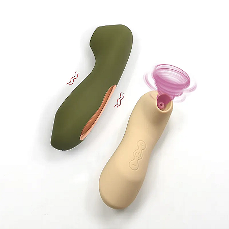 Tapping Vibrator - Vibrador com 7 modos de sucção e 7 modos de vibração.
