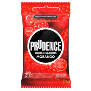 Preservativo Prudence Morango com 3 unidades