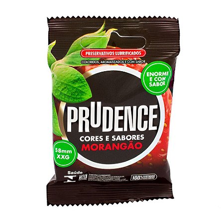Preservativo Prudence Morangão 58mm com 3 unidades