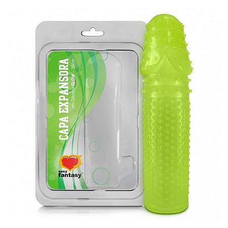 Capa Expansora Peniana 13 cm com Texturas e Nódulos Estimuladores - GLOW