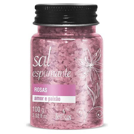 Feitiços Aromáticos - Sal Espumante para Banheira - 100g | Aroma: Rosas