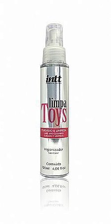 Intt - Limpa Toys Spray Higianizante de Brinquedos Eróticos com Ação Bactericida e Fungicida | 120ml