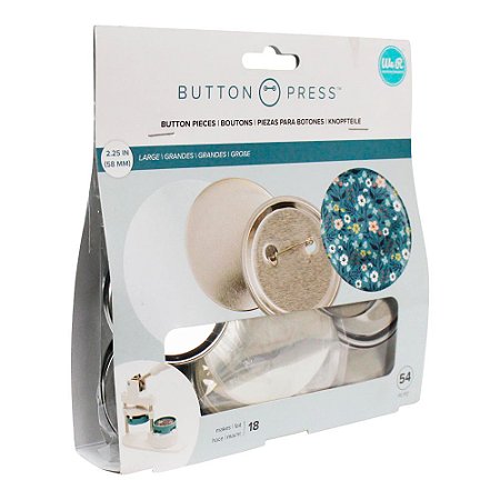 Acessórios  Button Press - Refill Pack - Large - 58 mm - Makes 18 Pins 54 Piece