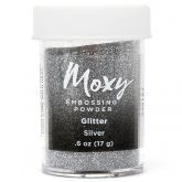 Pó de Emboss Moxy Embossing Powder - Glitter - Silver - 1 oz