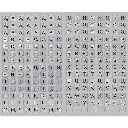 Coleção WAITING FOR II Cartela Chipboard Scrabble WAF13