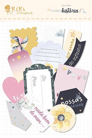 Kit de Die Cuts Além do Infinito - Coleção Nossa História - Juju Scrapbook