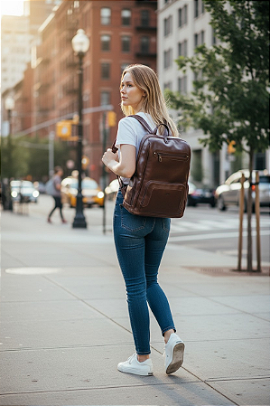 Mochila Urbana de Couro