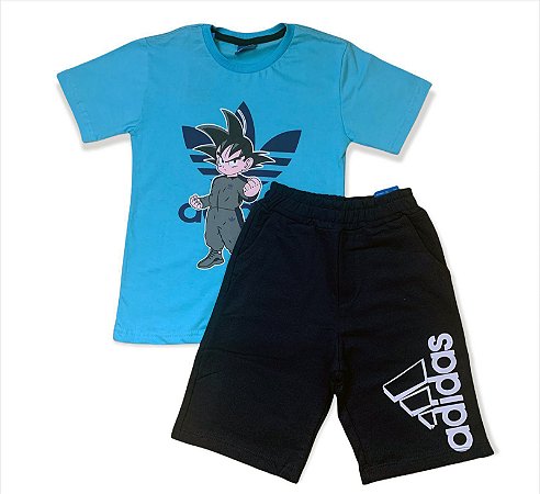 conjunto adidas infantil short e blusa