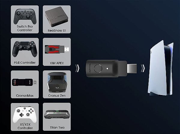 Conversor do robô do punho de bluetooth para ps5/ps4/switchpro/xbox um s  acessórios do jogo com função da sensação somatossensorial