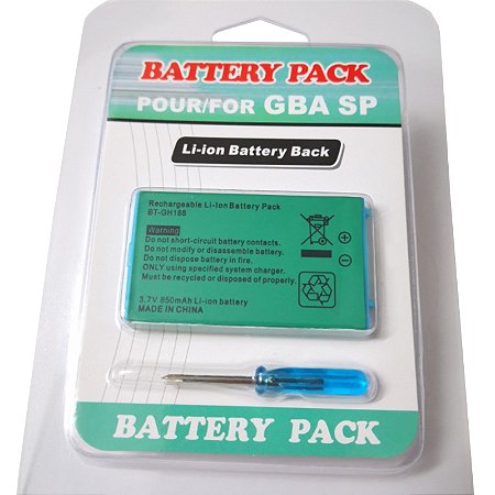 Bateria para Gameboy Advance Sp GBA SP 850 mah