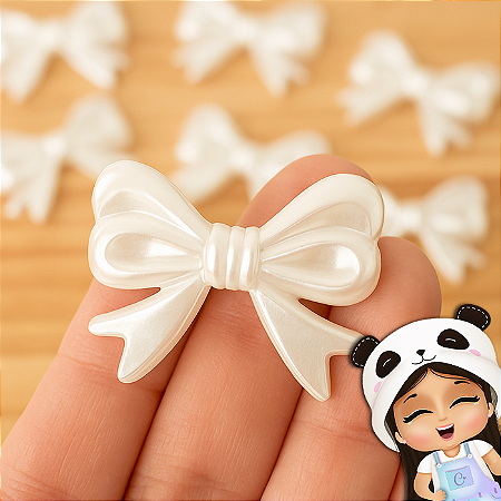 Aplique Laço Pérola 30mm