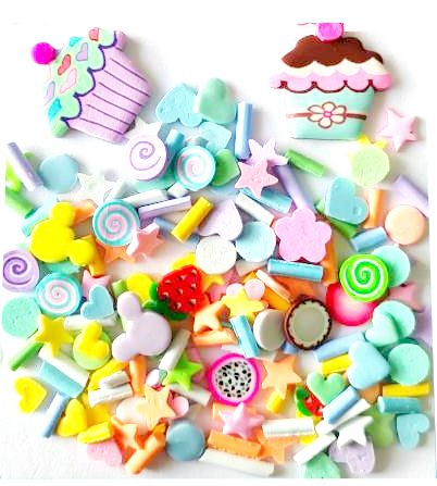 Apliques Artesanais - Mix Cupcake Candy Color