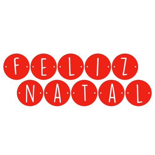 Recorte Botões Alfabéticos - FELIZ NATAL