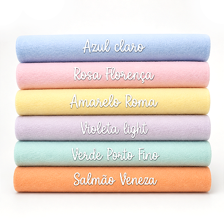 KIT PROMOCIONAL Feltro Liso Santa Fé - Tons Candy Color