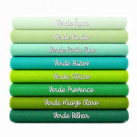 KIT PROMOCIONAL Feltro Liso Santa Fé - Tons de Verde