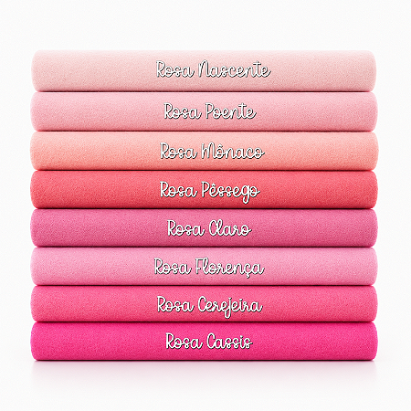 KIT PROMOCIONAL Feltro Liso Santa Fé - Tons Rosa