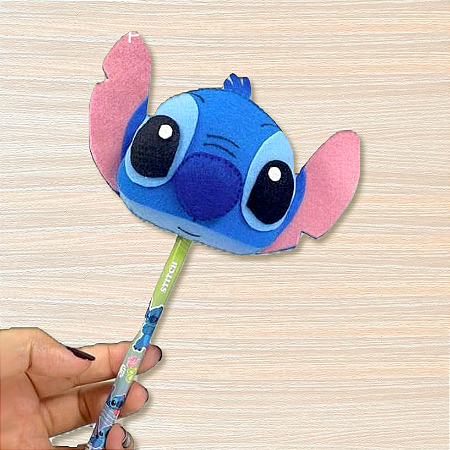 Recorte Ponteira ou Chaveiro Stitch - Moldes Monique Rangel