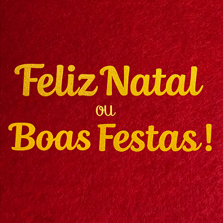 Recorte Frase Boas Festas - TNT DOURADO Laminado Sem Contorno