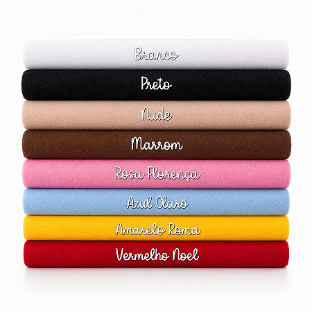 KIT PROMOCIONAL Feltro Liso Santa Fé - Cores Básicas
