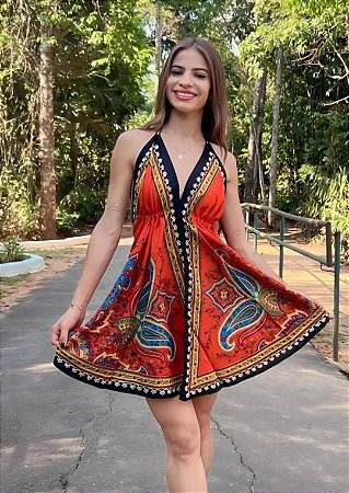 Vestido Lenço Curto