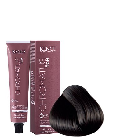 TON CREME SEM AMONIA 4.71 - CASTANHO MÉDIO MARROM ACINZENTADO 60G CHROMATUS - KENCE