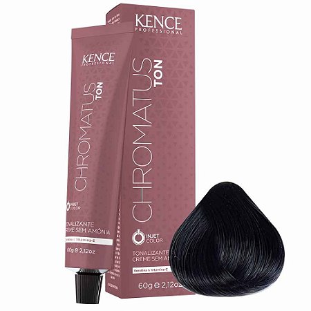 TON CREME SEM AMONIA 1.0 PRETO AZULADO 60G CHROMATUS